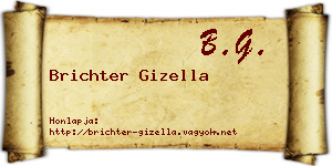 Brichter Gizella névjegykártya